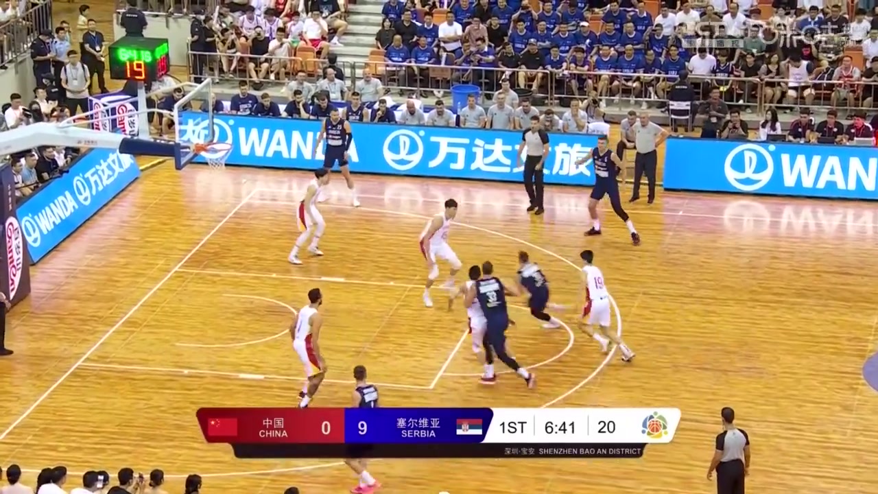 开局手感不佳啊！中国男篮开局0比11落后塞尔维亚