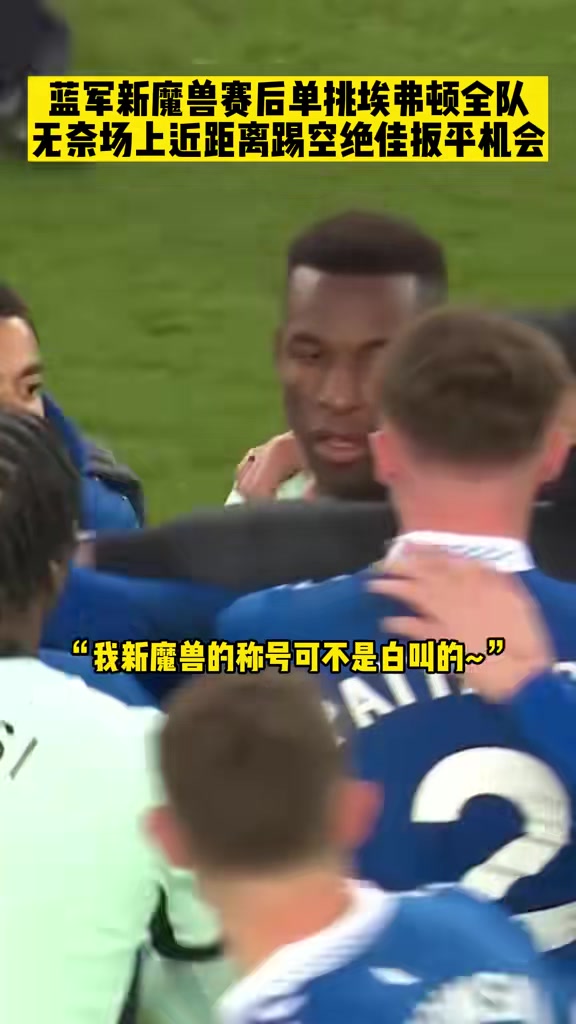 上头了！切尔西新魔兽赛后单挑埃弗顿全队