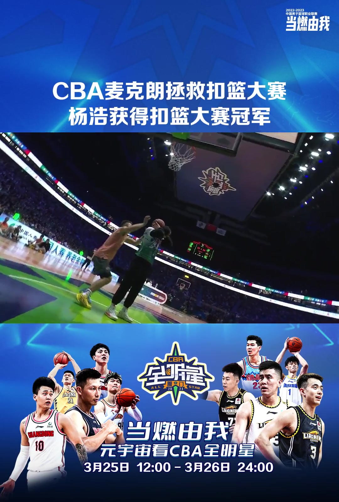 CBA新科扣篮王杨浩的这两个满分扣篮放在NBA扣篮大赛上什么水平？
