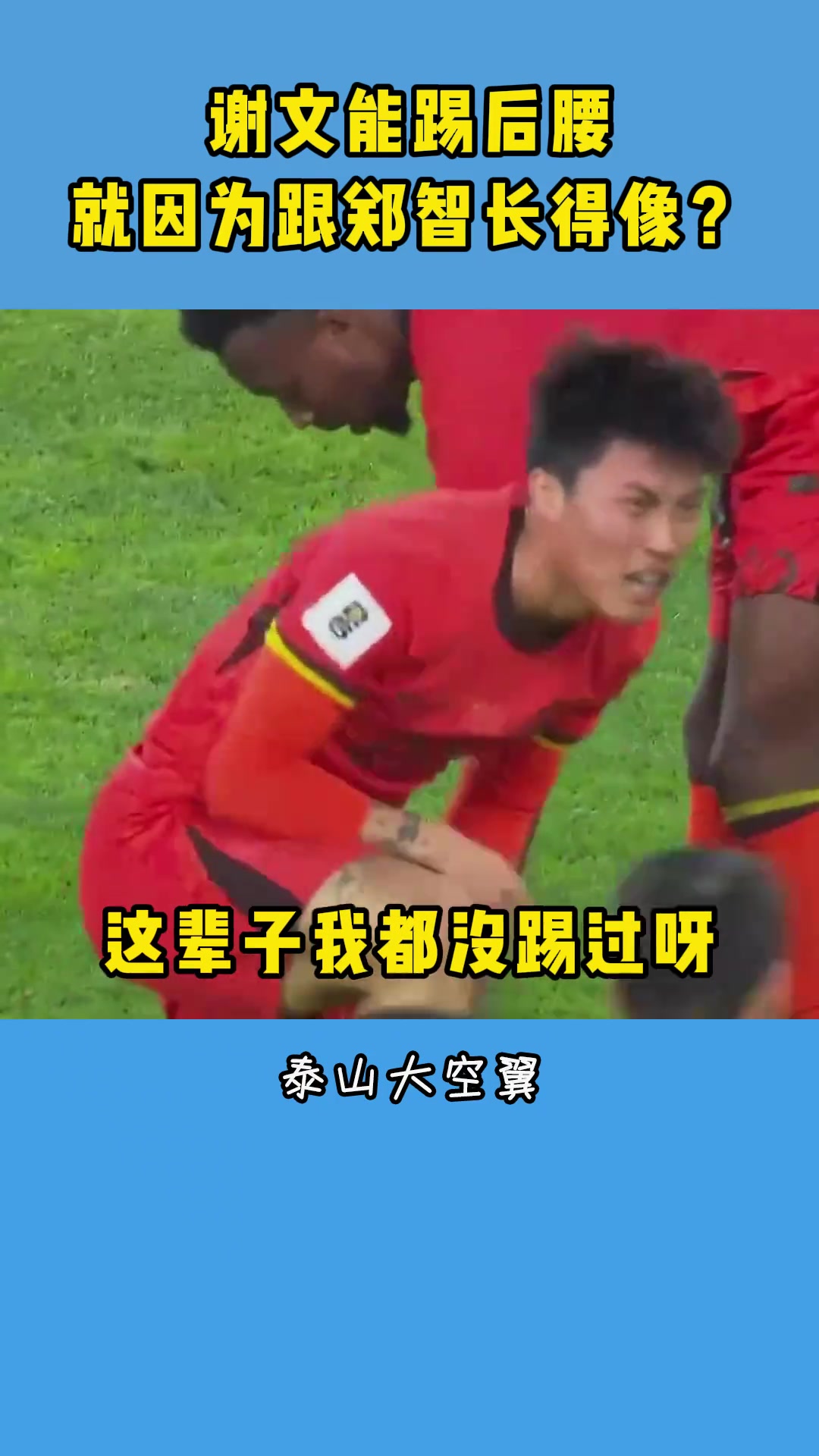 谢文能踢后腰的原因难道是跟郑智长得像????