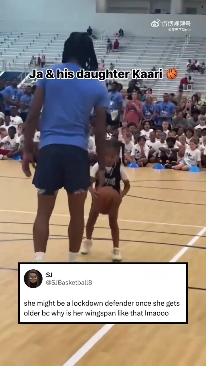 ????DPOY！莫兰特被女儿防得只能在原地运球