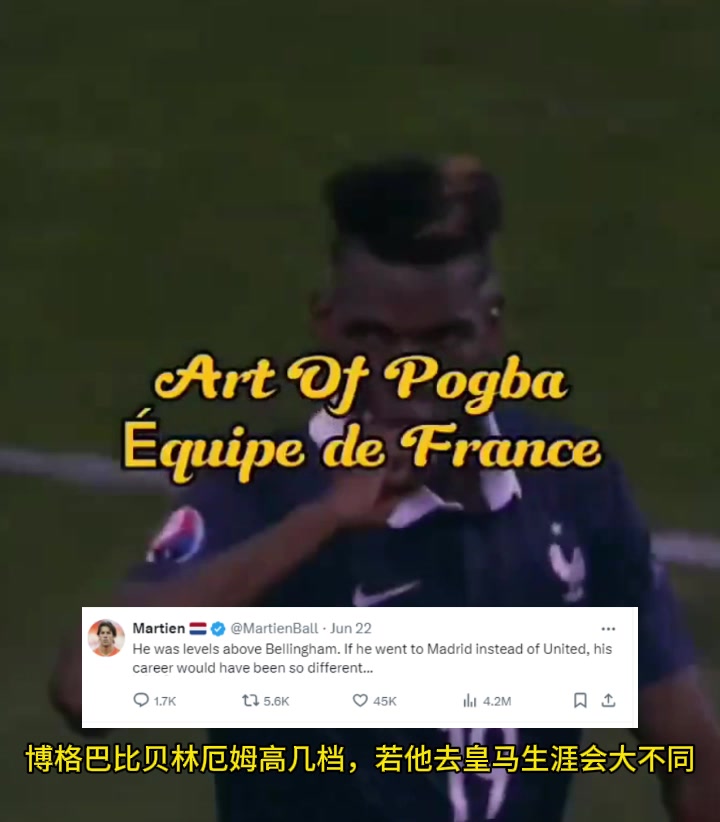 ????国外网友热议：博格巴比贝林高几档，若去皇马生涯大不同