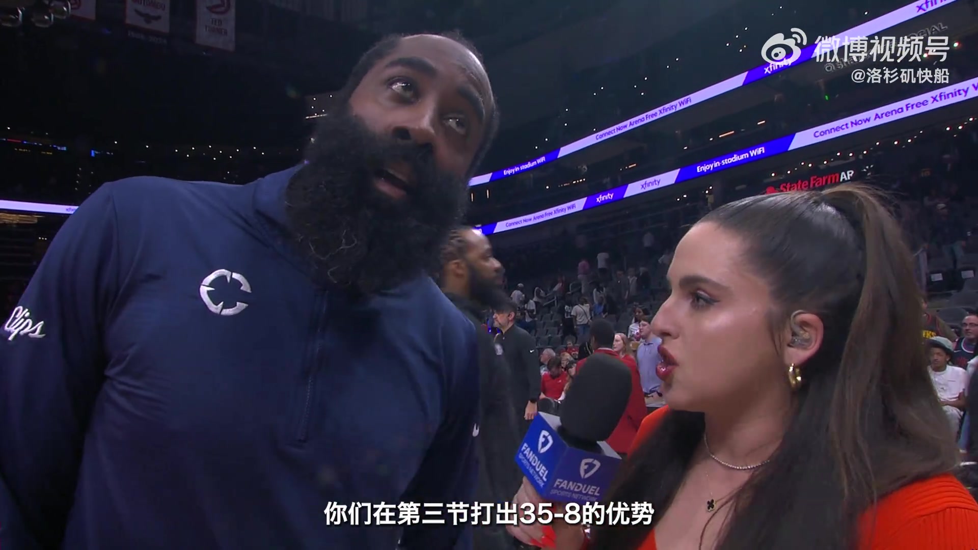 美女记者：第16季35岁 保持不老秘诀是？哈登：不知????