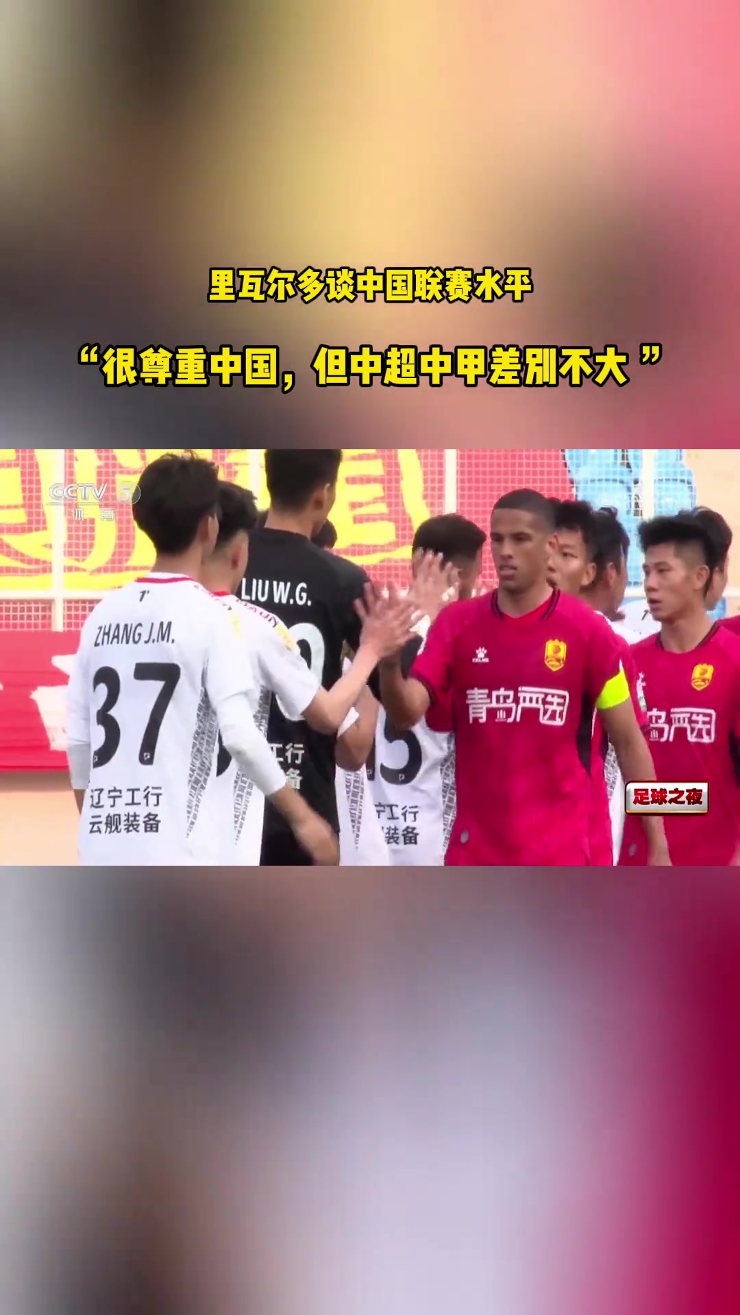 巴西传奇里瓦尔多：我很尊重中国，但中超和中甲根本没区别?