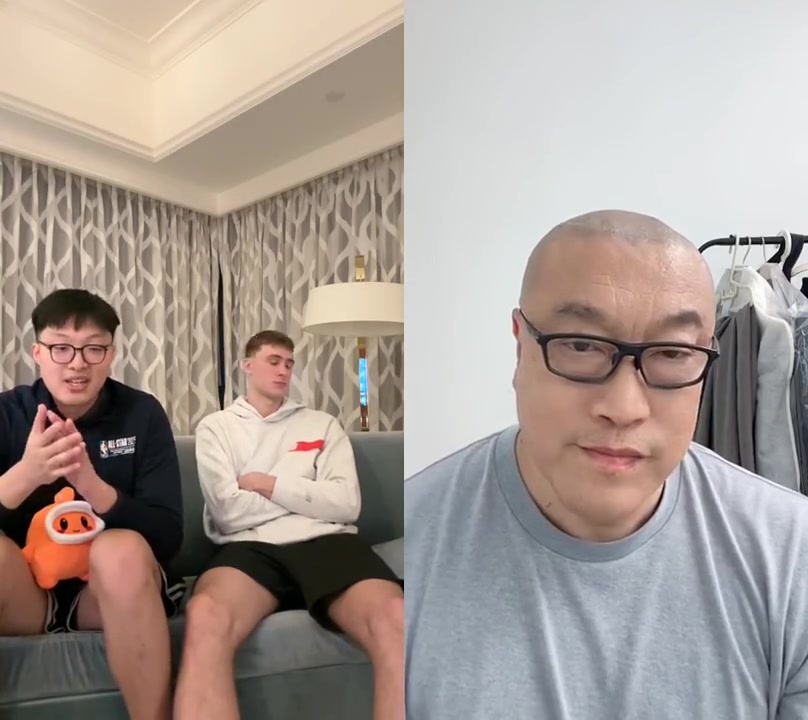 马老师英文不错！弗拉格直播间连线马健：看好雷霆夺得今年总冠军