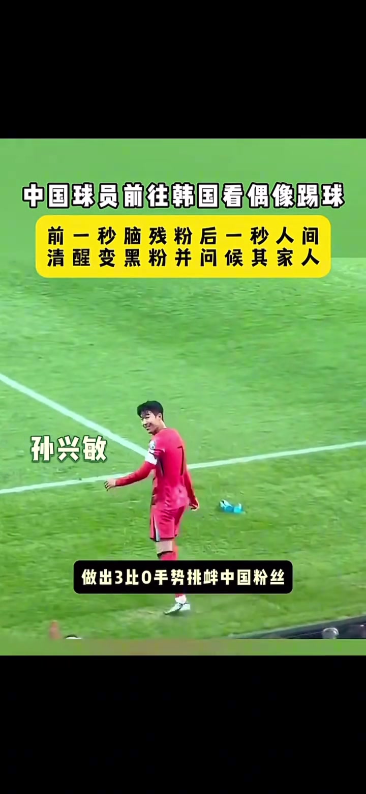 孙兴慜女球迷变脸怒骂：CNMDB?