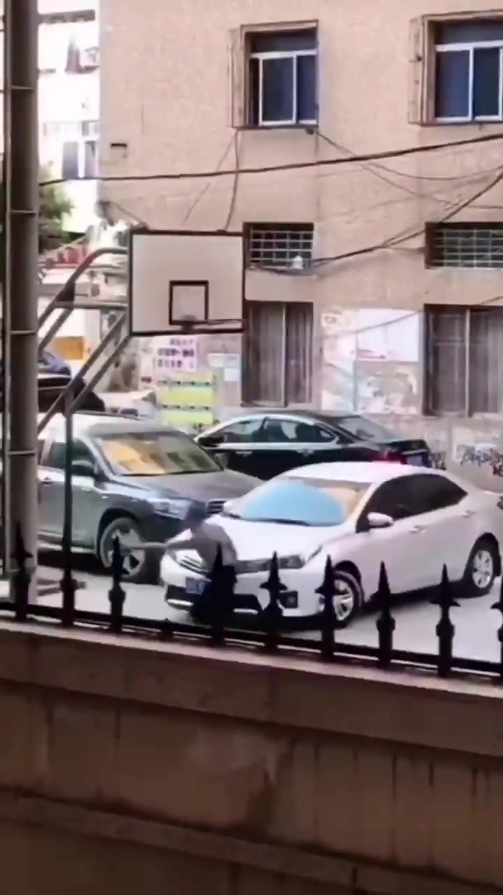 大爷在小区篮球场投篮砸到小轿车，你站哪一边？???
