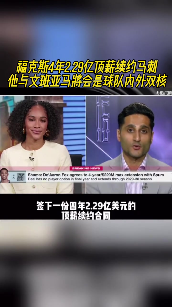 贵了？福克斯4年2.29亿顶薪续约马刺 年薪5700万！