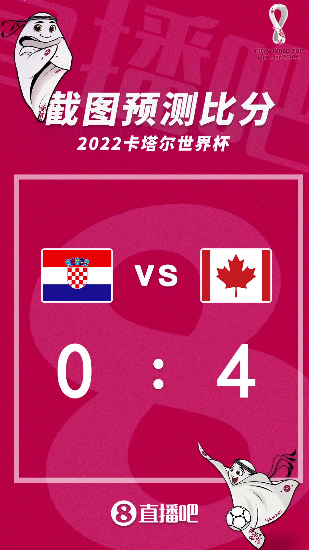 加拿大世界杯首球？克罗地亚vs加拿大比分预测