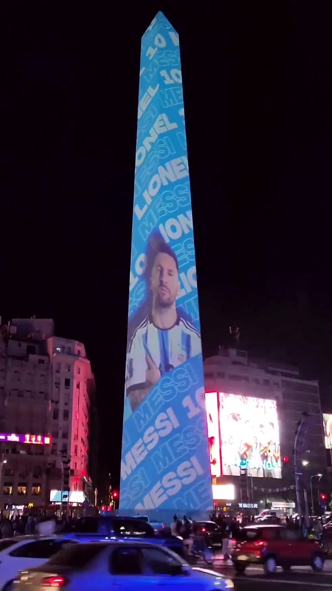 阿根廷方尖碑为阿根廷助威！