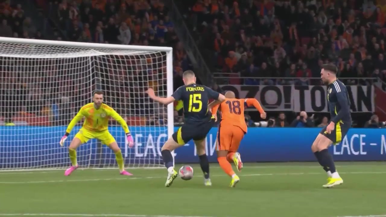 【集锦】友谊赛-赖因德斯世界波加克波两助攻 荷兰4-0大胜苏格兰